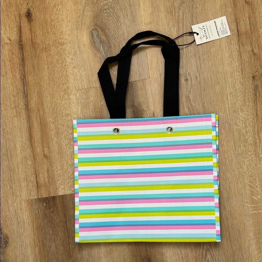 SCOUT Vibrant Striped NWT Large Package Gift Bag 13.5” W x 12” H x 6” D - Picture 4 of 16